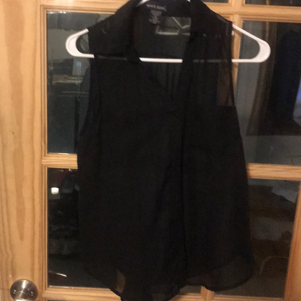 Sheer wet seal blouse